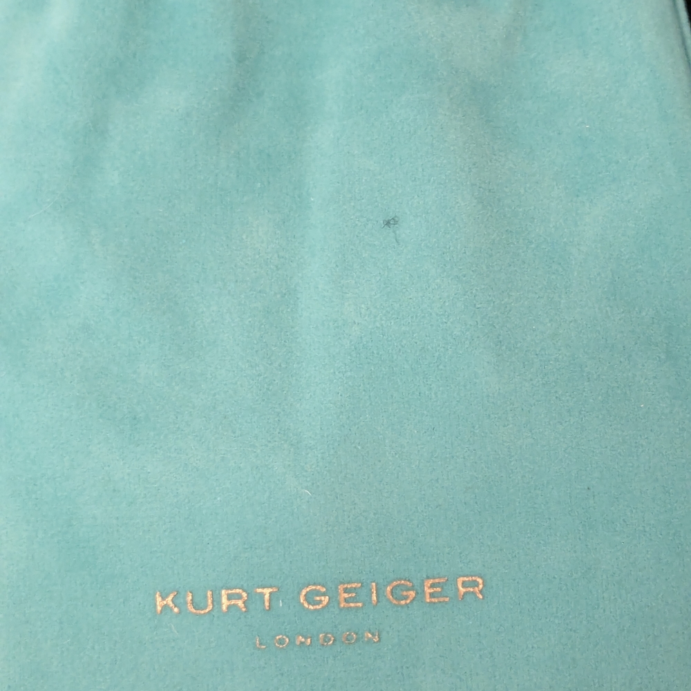 Kurt Geiger Silver Hoop Earrings with Blue Accents - Picture 4 of 5